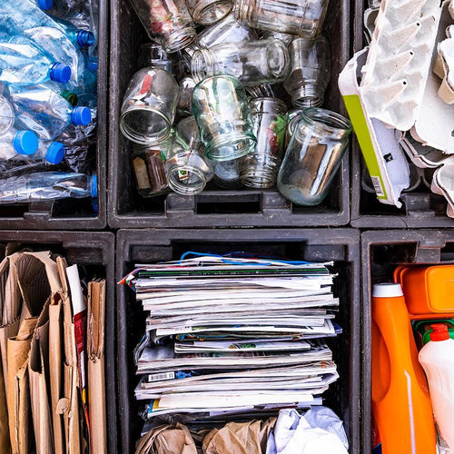 cestino a pedale a doppio scomparto e contenitore per compost