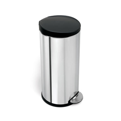 supporto prodotto cestino a pedale rotondo classico da 30 l con coperchio in plastica