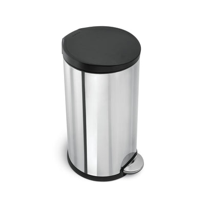 supporto prodotto cestino a pedale rotondo classico da 40 l con coperchio in plastica