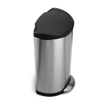 supporto prodotto cestino a pedale semi-rotondo classico da 30 l con coperchio in plastica