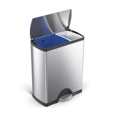 supporto prodotto cestino a pedale rettangolare classico da 46 l con doppio scomparto