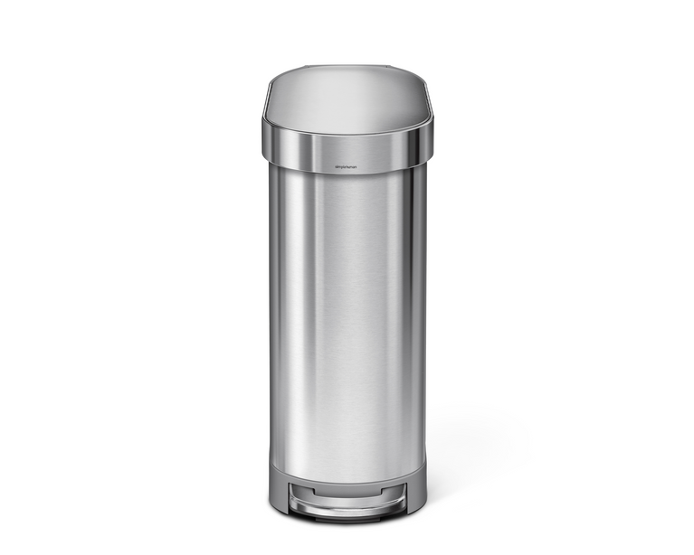 Front Side of a 45L Simplehuman Slim Step Can