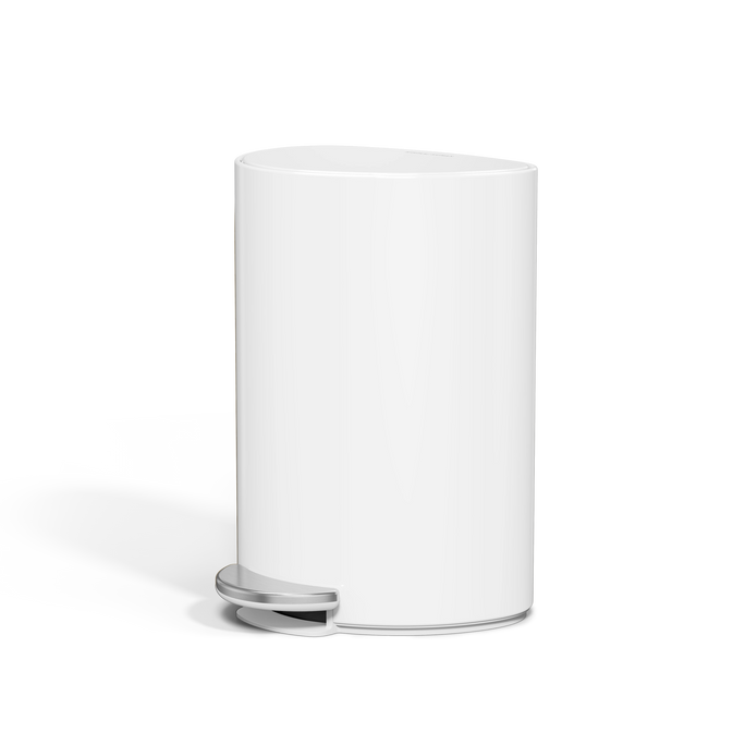 6 litri, cestino semi-rotondo mini con pedale