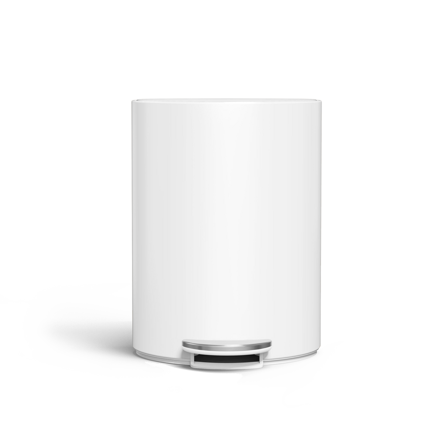 6 litri, cestino semi-rotondo mini con pedale