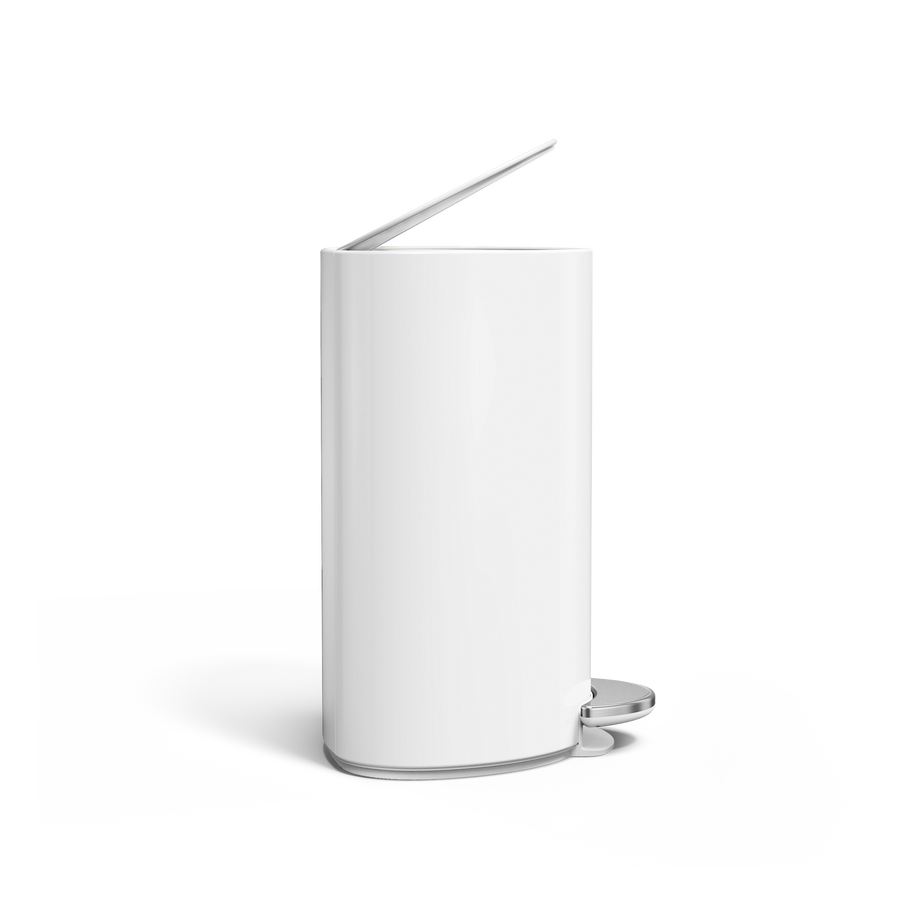 6 litri, cestino semi-rotondo mini con pedale