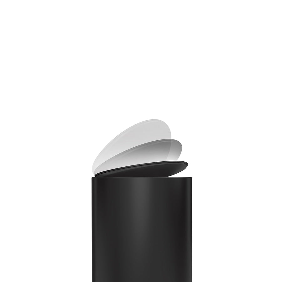 6 litri, cestino semi-rotondo mini con pedale