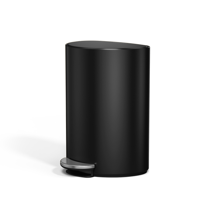 6 litri, cestino semi-rotondo mini con pedale