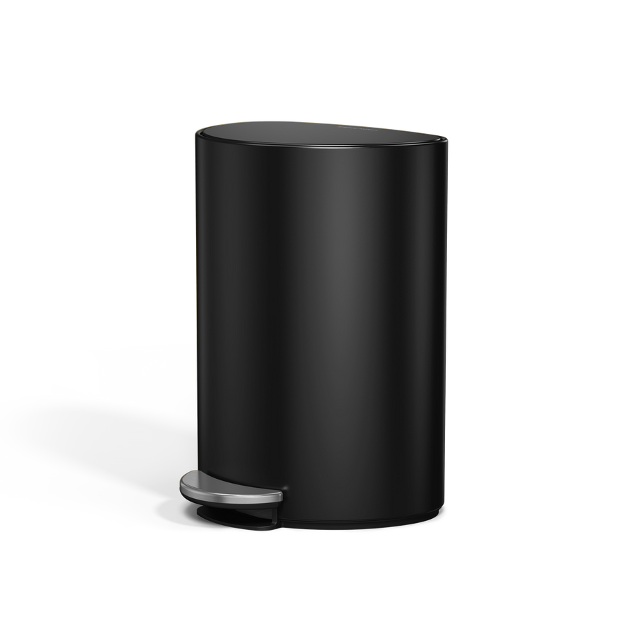 6 litri, cestino semi-rotondo mini con pedale