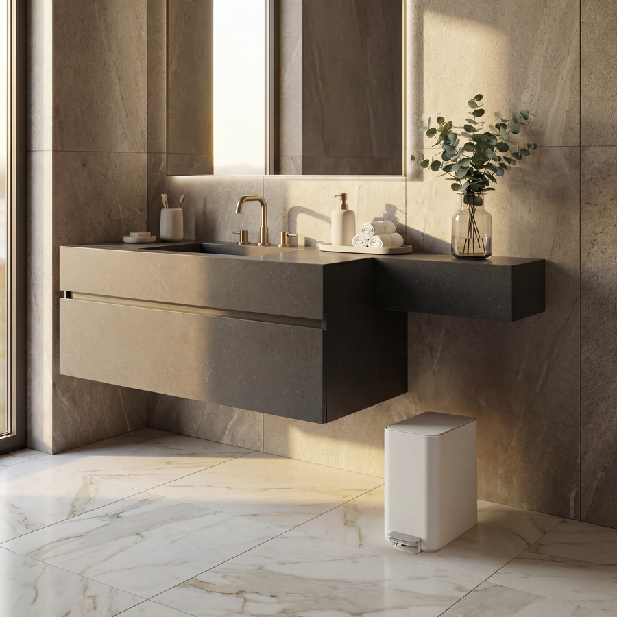 5 litri, cestino sottile con pedale