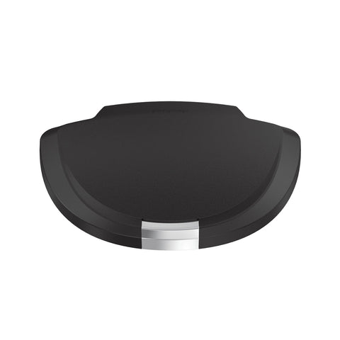 coperchio semi-rotondo in plastica nera con blocco laterale [SKU:pd0417]