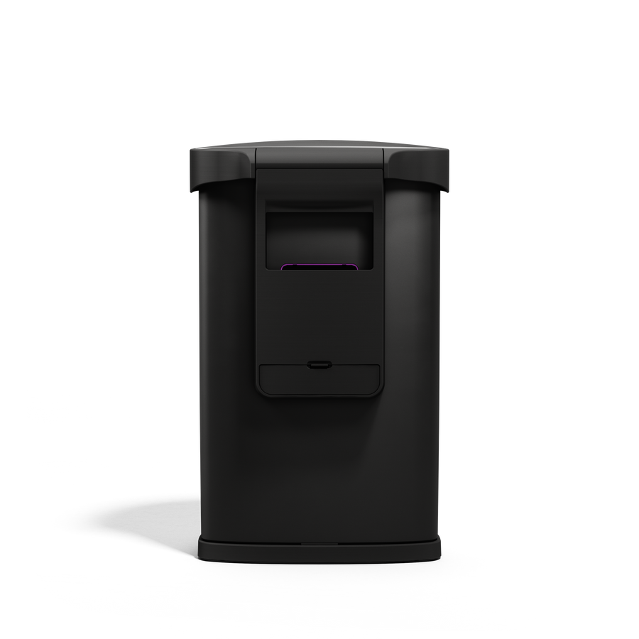 pattumiera semi-rotondo da 45 L con sensore e porta sacchetti