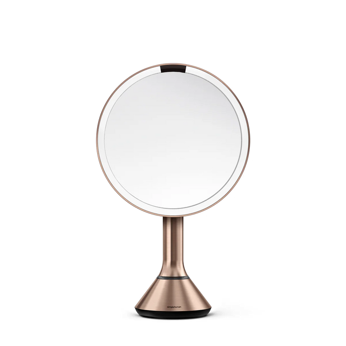 Simplehuman's Sensor Mirror Round in the Rose Gold Finish. 