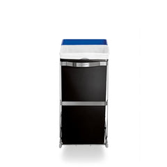 35L dual compartment under counter pull-out bin - front view