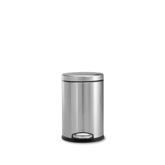 4.5L round pedal bin - brushed finish - front view image