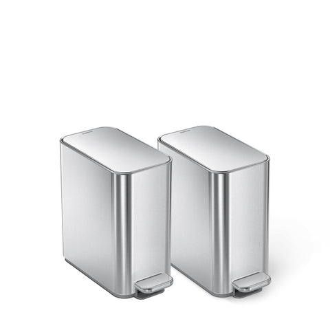 5 litri, cestino sottile con pedale, 2-pack