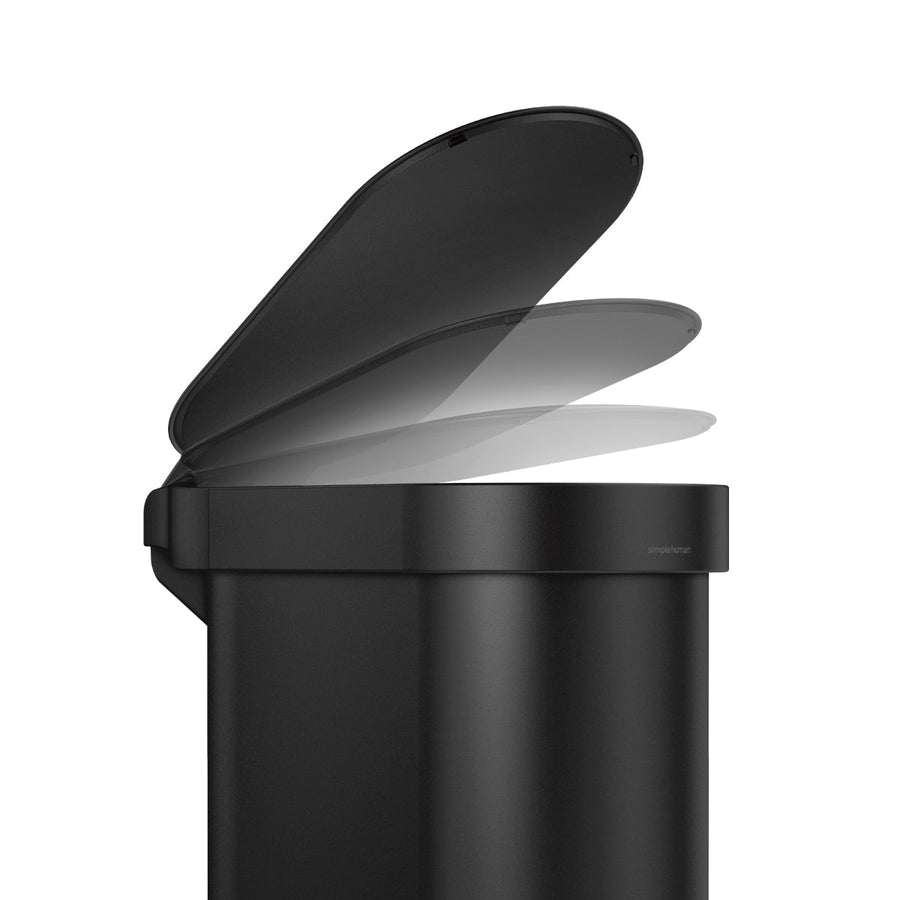 pattumiera da incasso con pedale da 45 litri con bordo per sacchetti