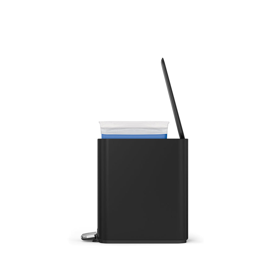 5 litri, cestino sottile con pedale