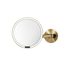 rechargeable wall mount sensor mirror - brass finish - main image