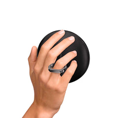 sensor mirror compact 3x - black finish - hand holding mirror image